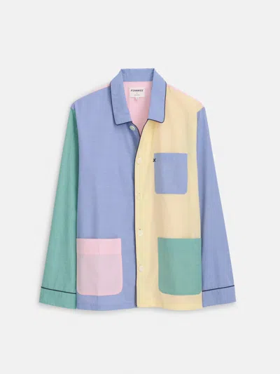 Alex Mill P'jimmies Long Sleeve Top Pastel Colorblock In Pastel Colorblock