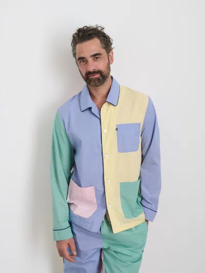 Alex Mill P'jimmies Long Sleeve Top Pastel Colorblock In Pastel Colorblock