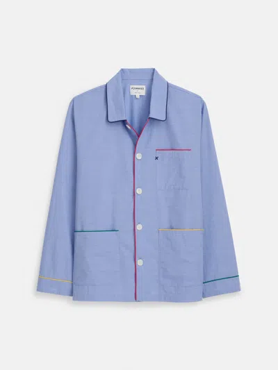 Alex Mill P'jimmies Sleep Shirt In Solid In Blue