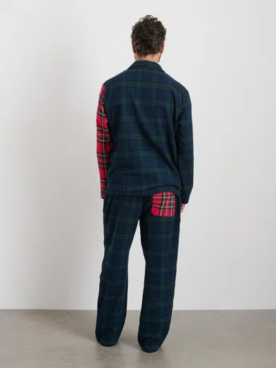 Alex Mill P'jimmies Sleep Shirt In Flannel In Blackwatch Plaid