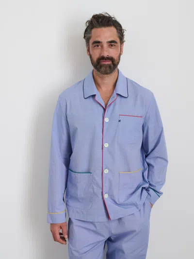 Alex Mill P'jimmies Sleep Shirt In Solid In Blue