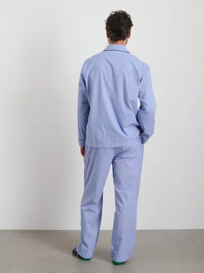 Alex Mill P'jimmies Sleep Shirt In Solid In Blue