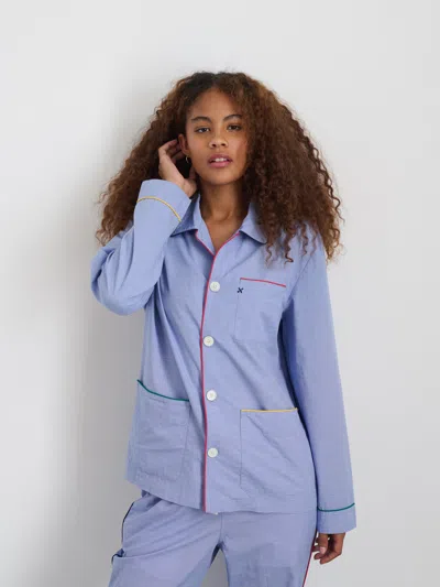 Alex Mill P'jimmies Sleep Shirt In Solid In Blue