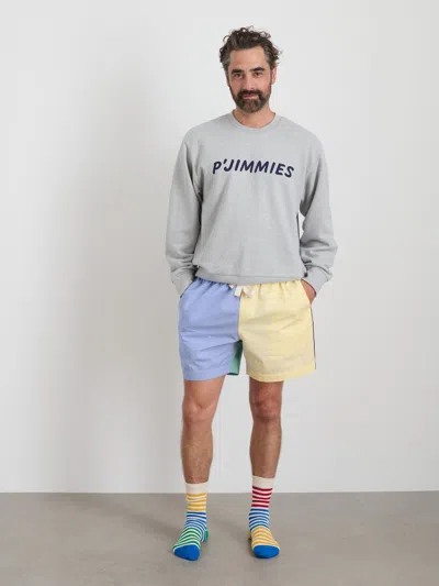 Alex Mill P'jimmies Sleep Short In Colorblock In Pastel Colorblock