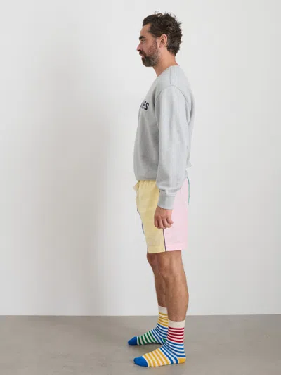 Alex Mill P'jimmies Sleep Short In Colorblock In Pastel Colorblock