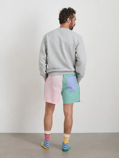 Alex Mill P'jimmies Sleep Short In Colorblock In Pastel Colorblock