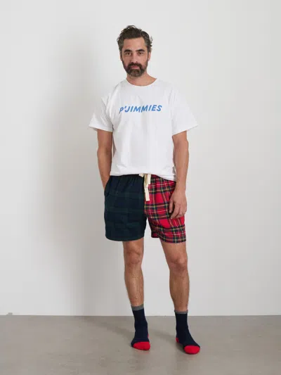 Alex Mill P'jimmies Sleep Short In Flannel In Blackwatch Plaid