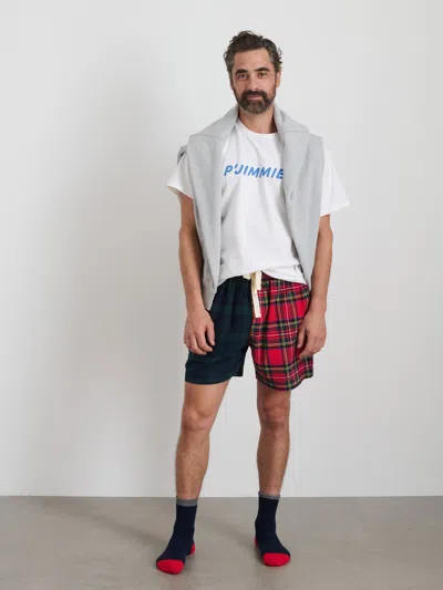 Alex Mill P'jimmies Sleep Short In Flannel In Blackwatch Plaid
