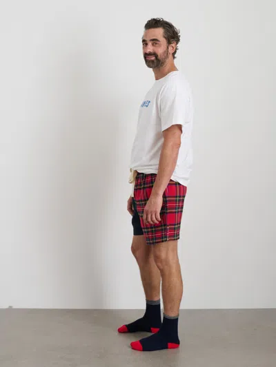 Alex Mill P'jimmies Sleep Short In Flannel In Blackwatch Plaid