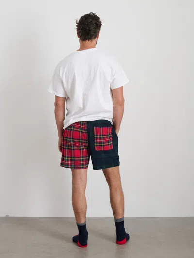Alex Mill P'jimmies Sleep Short In Flannel In Blackwatch Plaid