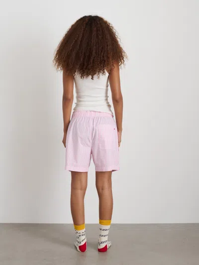 Alex Mill P'jimmies Sleep Short In Stripe In Pink Stripe