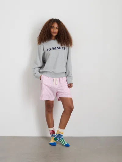 Alex Mill P'jimmies Sleep Short In Stripe In Pink Stripe