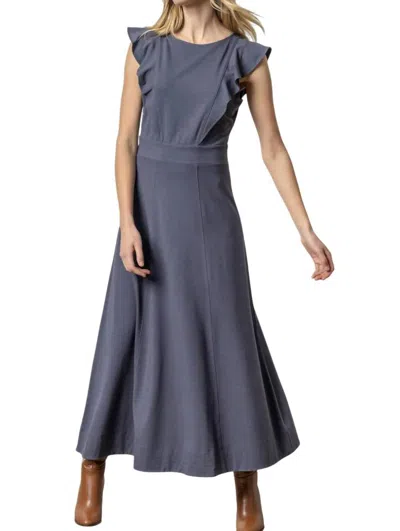 Lilla P Flounce Trim Maxi Dress In Odyssey In Multi