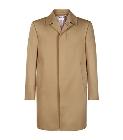 Shop Thom Browne Cotton-twill Mac Overcoat