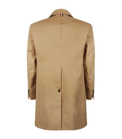 Shop Thom Browne Cotton-twill Mac Overcoat