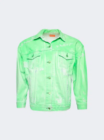 Notsonormal Green Destroyed Daily Jacket In Green