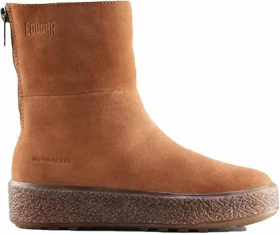 Cougar Button Lambswool Bootie In Oak Suede In Multi