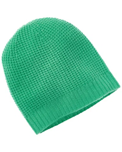 Hannah Rose Plush Waffle Stitch Cashmere Beanie In Green