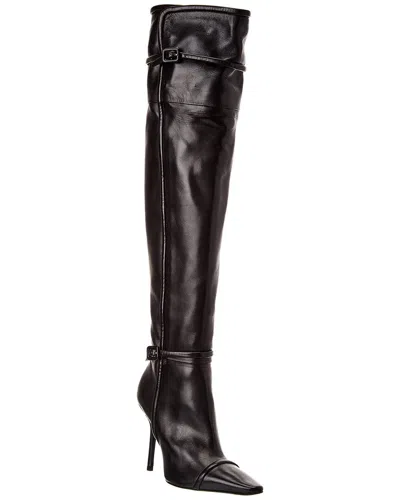 Roger Vivier Leather Knee-high Boot In Black