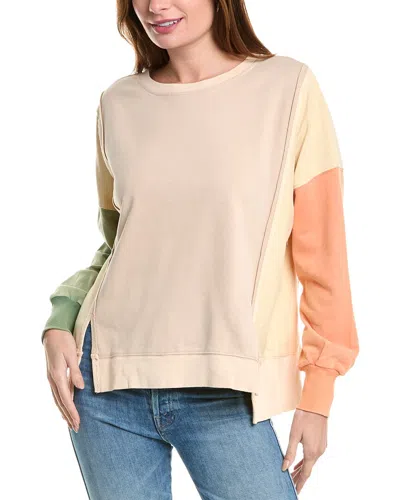 Fate Colorblock Pullover In Beige