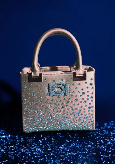 Bebe Margarita Satchel Embellished With Crystals By Swarovski In Rose Gold