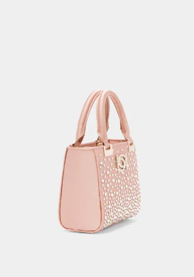 Bebe Margarita Satchel Embellished With Crystals By Swarovski In Rose Gold