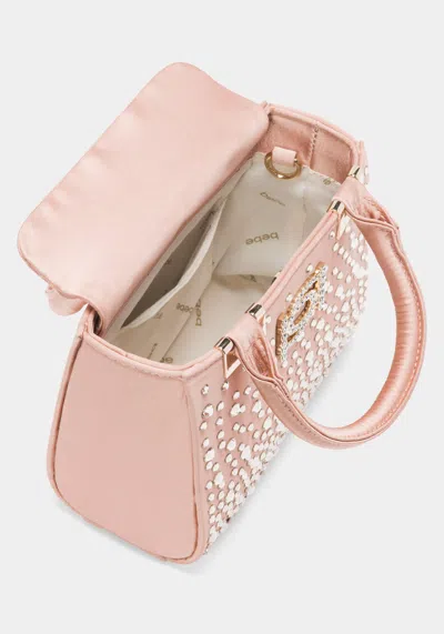 Bebe Margarita Satchel Embellished With Crystals By Swarovski In Rose Gold