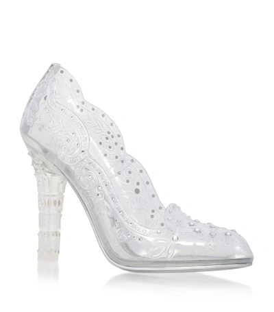 Dolce & gabbana hot sale cinderella embellished transparent pumps