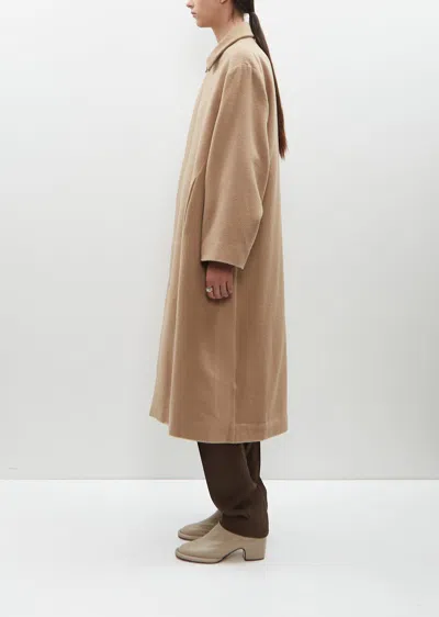 Lauren Manoogian Alpaca Wool Brushed Car Coat In Camel