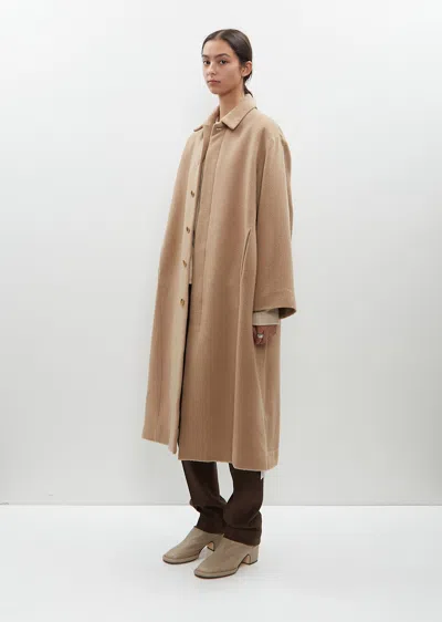 Lauren Manoogian Alpaca Wool Brushed Car Coat In Camel