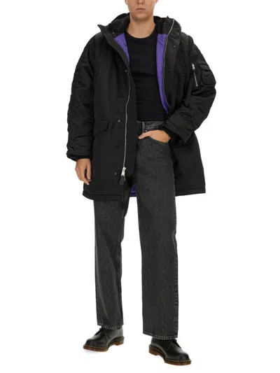 Alpha Industries Long Bomber Jacket "n-3b" In Black