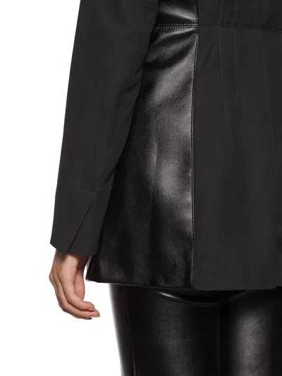 Andrea Ya'aqov Faux Leather And Virgin Wool Jacket