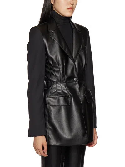 Andrea Ya'aqov Faux Leather And Virgin Wool Jacket
