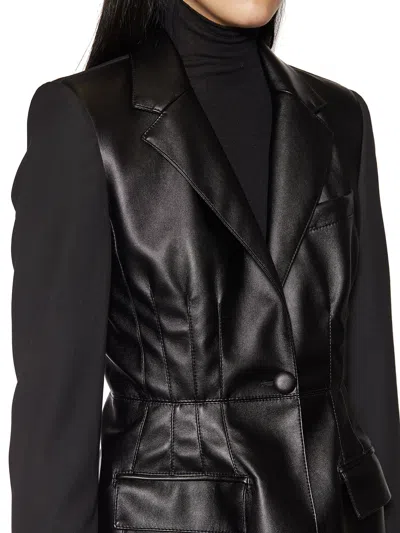 Andrea Ya'aqov Faux Leather And Virgin Wool Jacket