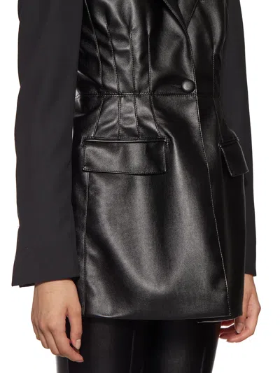 Andrea Ya'aqov Faux Leather And Virgin Wool Jacket
