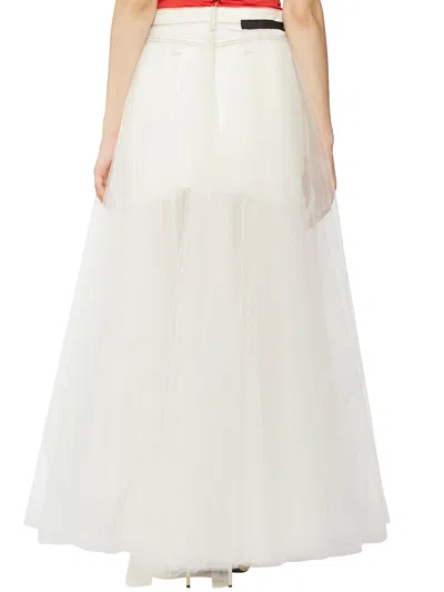 Ben Taverniti Unravel Project Ben Taverniti Unravel Long Denim & Tulle Skirt