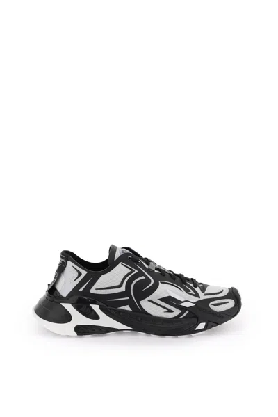 Dolce & Gabbana Two-tones Fabric Dragon Sneakers For Men
