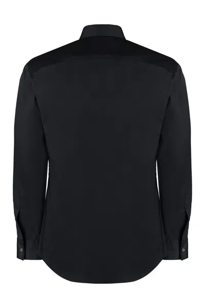 Dsquared2 Dsquared Men Black Stretch Poplin Shirt
