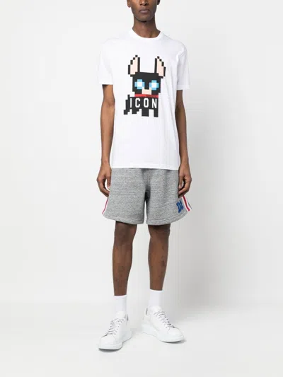 Dsquared2 Embroidered Cotton Shorts