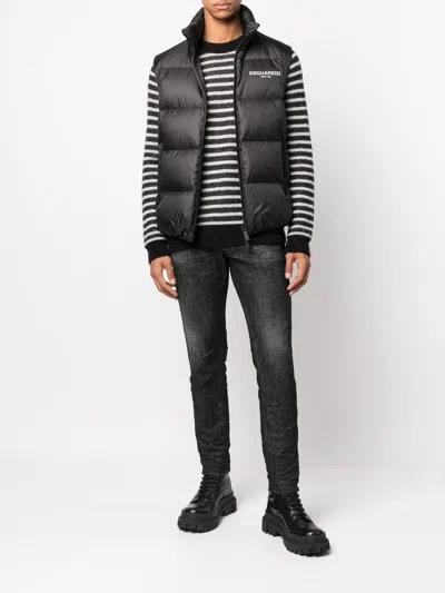 Dsquared2 Tapered Distressed Slim In Black