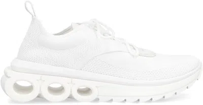 Ferragamo Mesh Pull Tab Round Toe Sneakers
