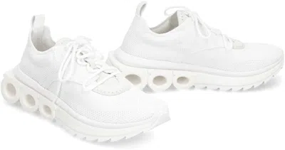 Ferragamo Mesh Pull Tab Round Toe Sneakers