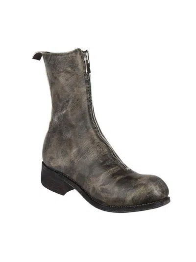 Guidi Men's Leather Boots With Front Zip | Size 42 | Xpl2-mtr-metro Color Multicolor