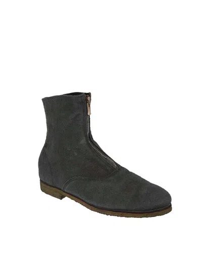 Guidi Men's Linen Boots With Front Zip