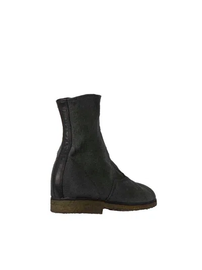 Guidi Men's Linen Boots With Front Zip