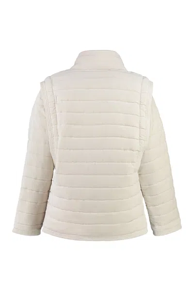 Isabel Marant Étoile Ecru Padded Jacket With Removable Sleeves For Women