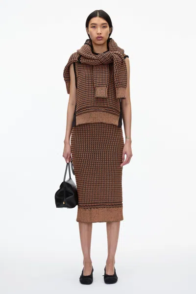 3.1 Phillip Lim Bi-color Knit Vest In Clay-blk