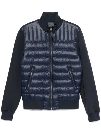 Mackage Navy Collin-r Mixed Media Down Jacket