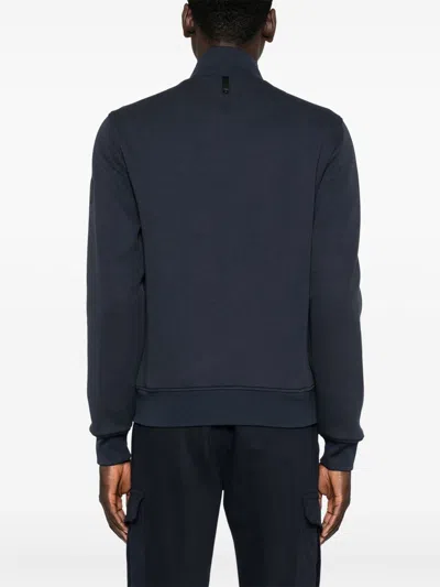 Mackage Navy Collin-r Mixed Media Down Jacket
