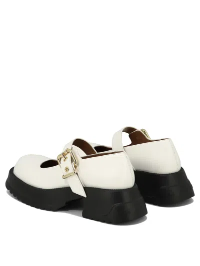 Marni 20mm Mary Jane Leather Shoes In Lily White